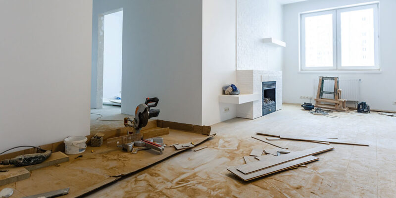 Kitchen being renovated with a home improvement loan