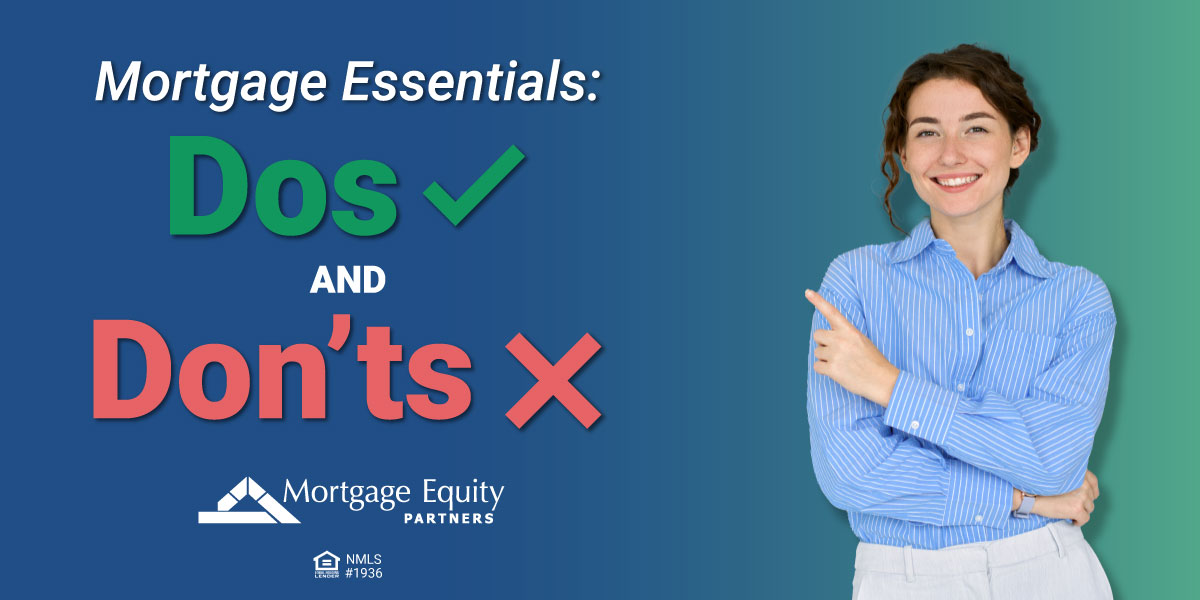 Young woman pointing to Dos and Donts of mortgages