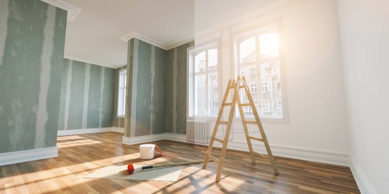 Living Room Before and After Renovation