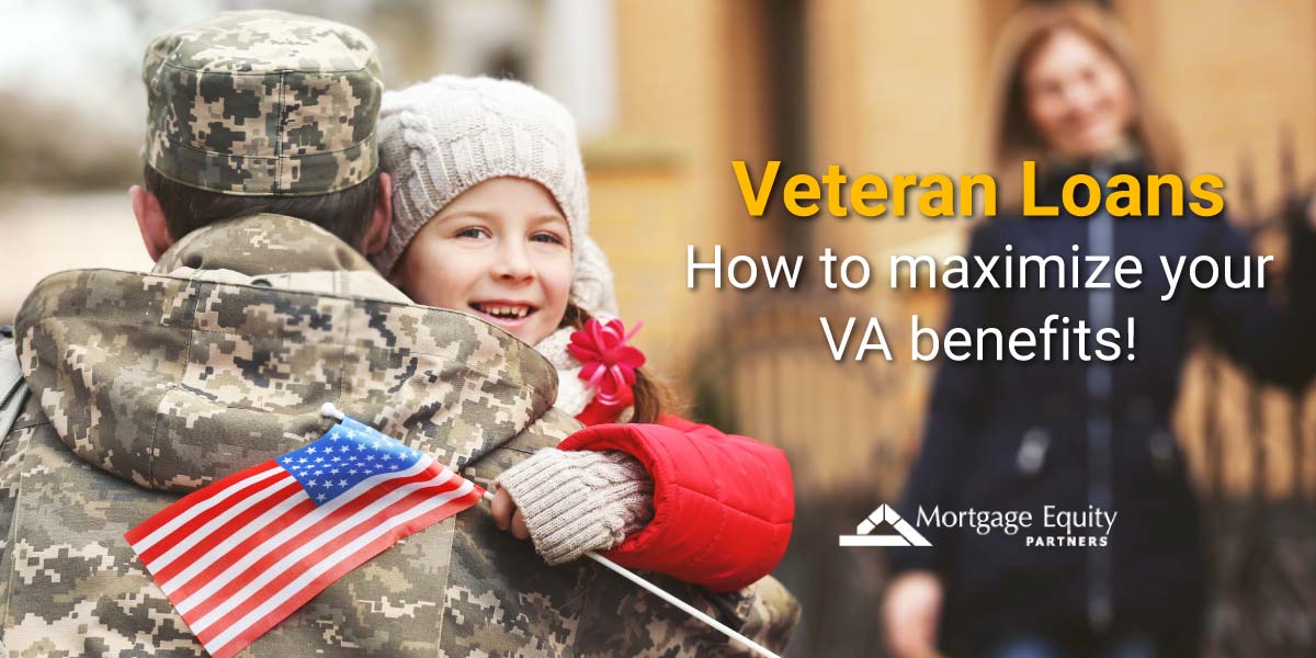 Veteran hugging son with American flag