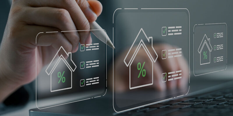 Comparing FHA vs Conventional Loans on futuristic computer