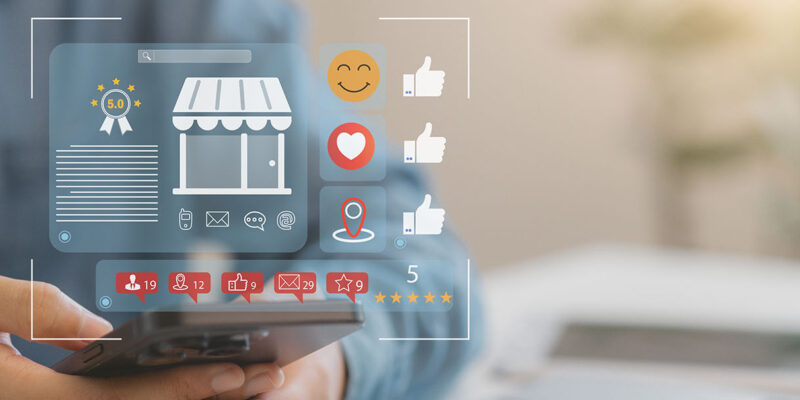 Cell phone showing local lender review