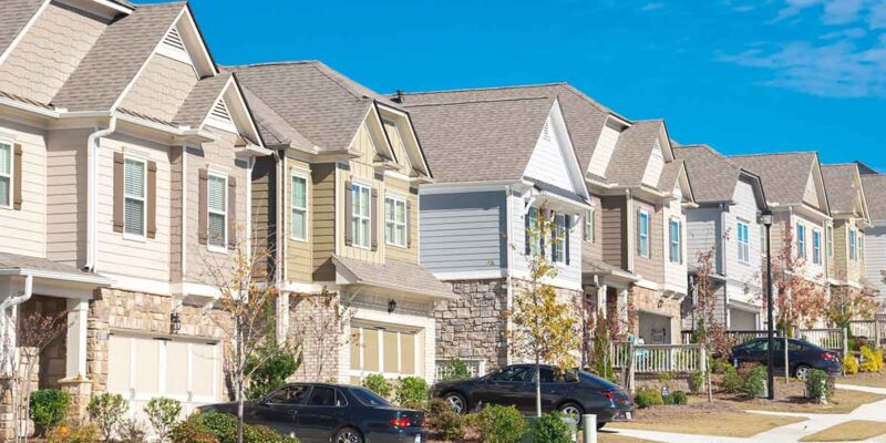 Newly Constructed Suburban Homes