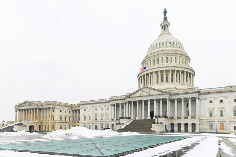 a frozen capital hill