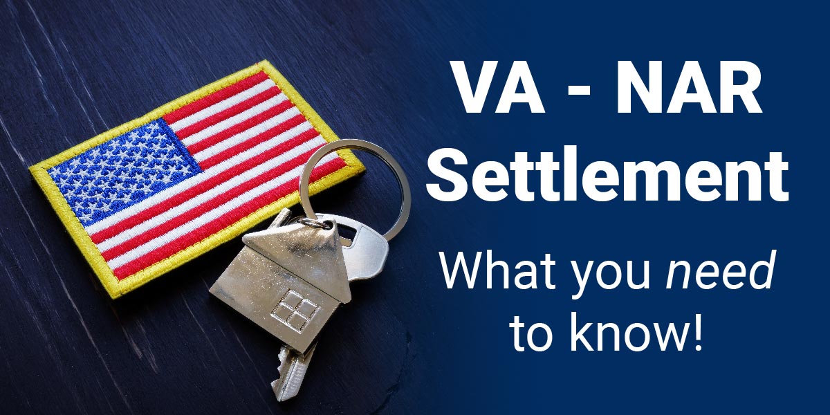 VA NAR Settlement with flag and house keys